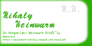 mihaly weinwurm business card